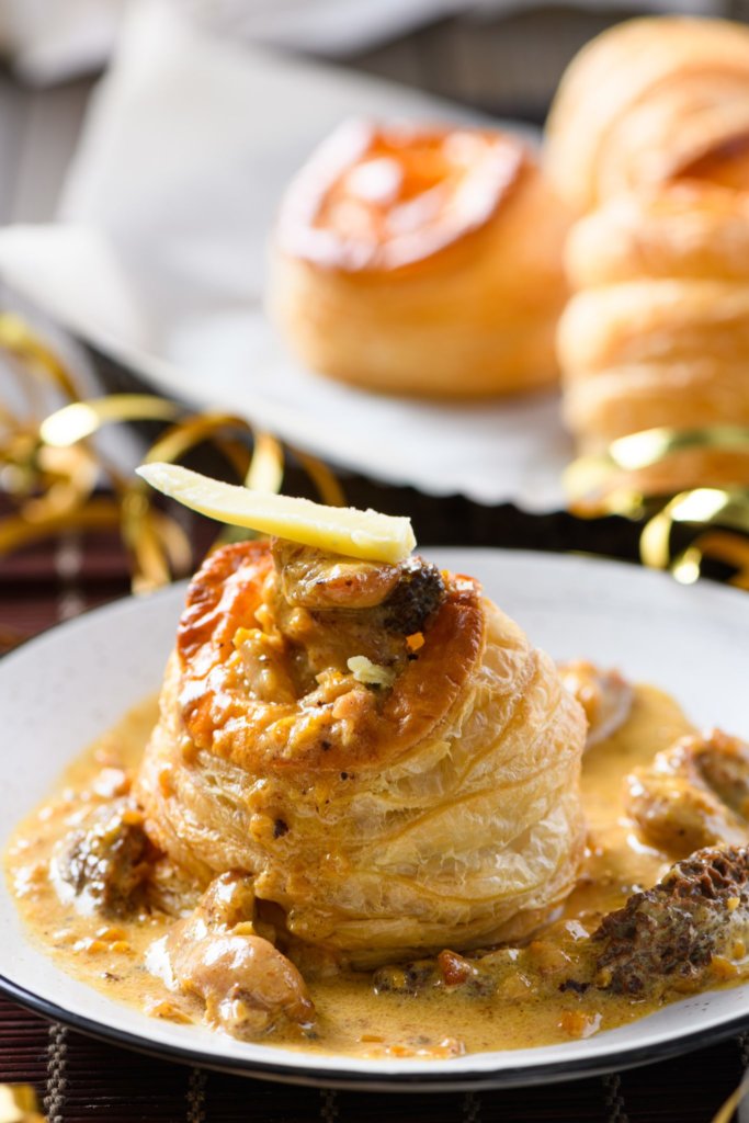 Bouchée de ris de veau aux morilles et Comté Comté