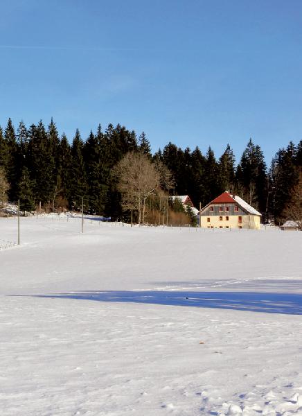 Prairies, sapins et robustes bâtiments de ferme bardés de bois sont caractéristiques du Haut-Doubs. (photo ©CIGC/Petit)